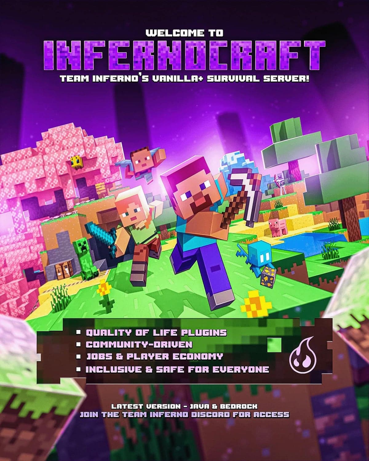 InfernoCraft announcement graphic